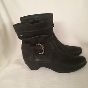 Black leather boots